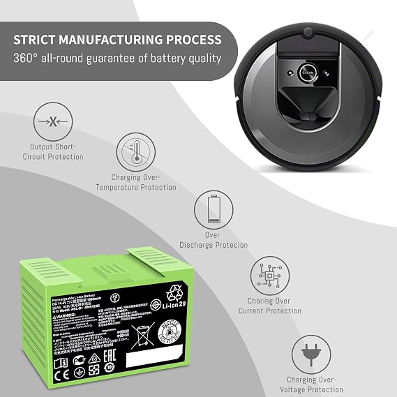 ABL-D1 Battery for iRobot Roomba e e5 e6 e5150 e5152 e6198 and i3 3150 i3+