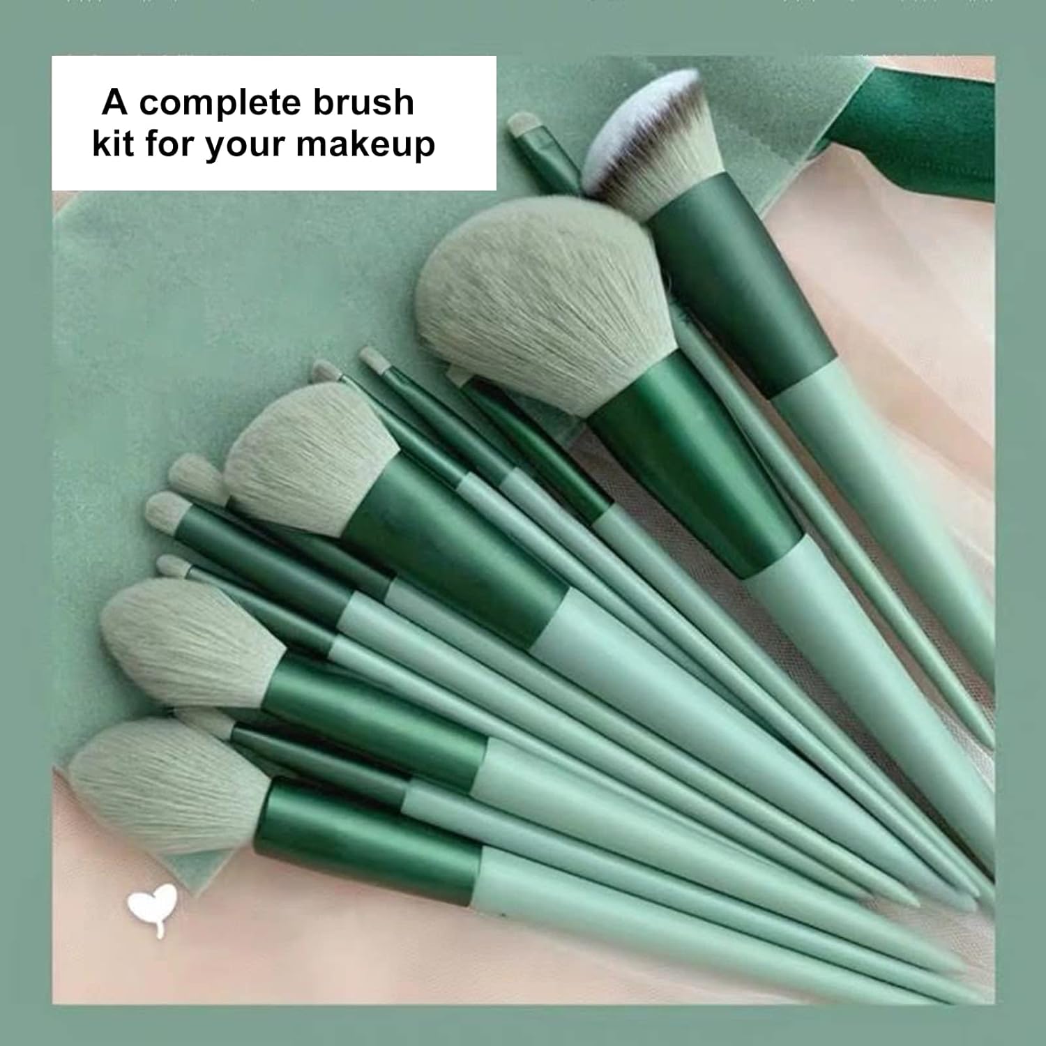 13pcs Makeup Brush Kit With Storage Bag, Portable Size, Great For Both Daily Use And Travel. For Eye, Lip, Eyebrow, And Face Makeup. Easy To Use, Soft Fiber Brush Hair, Skin