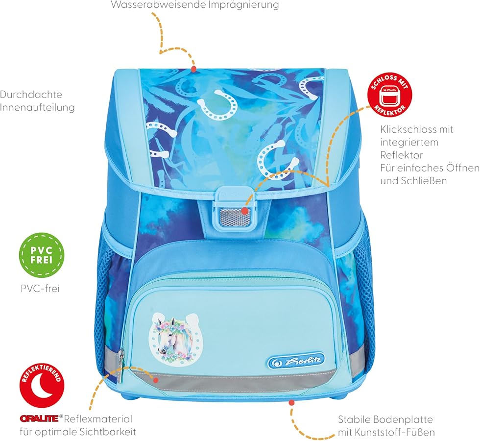 Herlitz Loop Plus Zaino Scuola Elementare Tech Mech: Set Con Astuccio E Sacca Sportiva, Certificato Oeko-Tex - 3