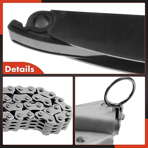 Miniatura 8 de A-Premium Juego de 4 cadenas de distribución del motor con brazo tensor y riel guía y más [compatible con DOHC, 4 cilindros 1.8 L 2.0 L] compatible