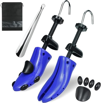 Plastic Shoe Stretchers for Women & Men - Adjustable Length & Width Durable Shoe Shaper Set