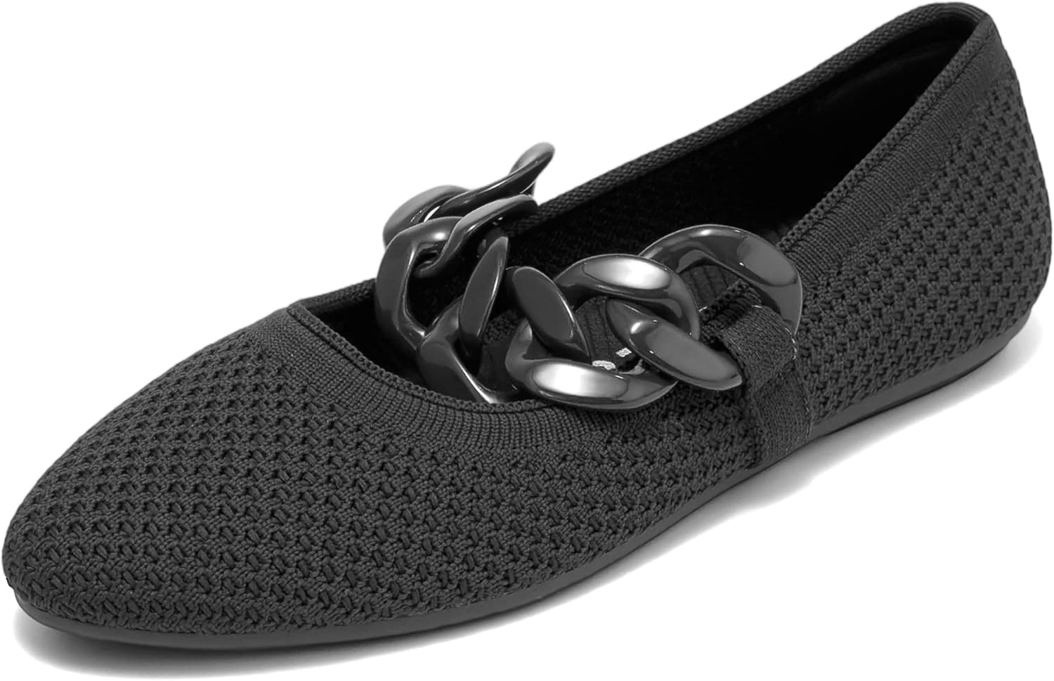 Aerosoles Women's ALANISETTE Knit Flat, Black Knit, 7 Wide