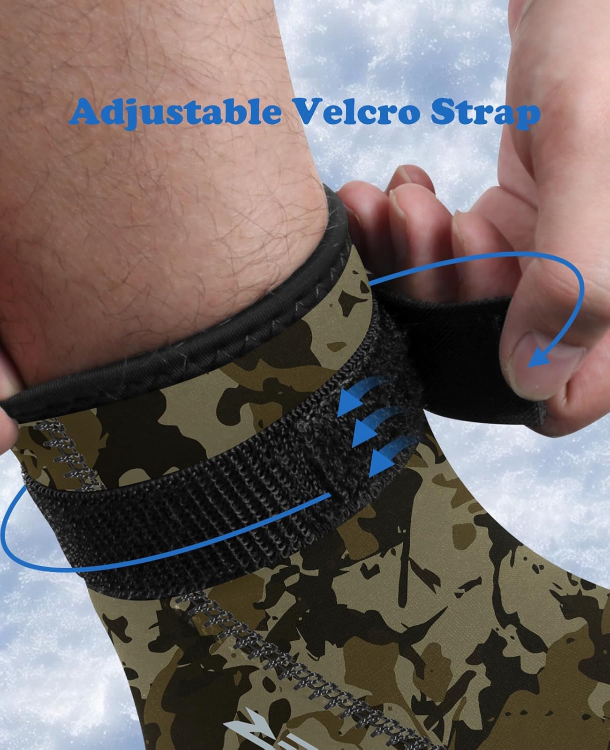 XUKER Neoprene Water Socks, Winter Fleece-Lined Warm Wetsuit Winter Socks for Scuba Diving Snorkeling Surfing