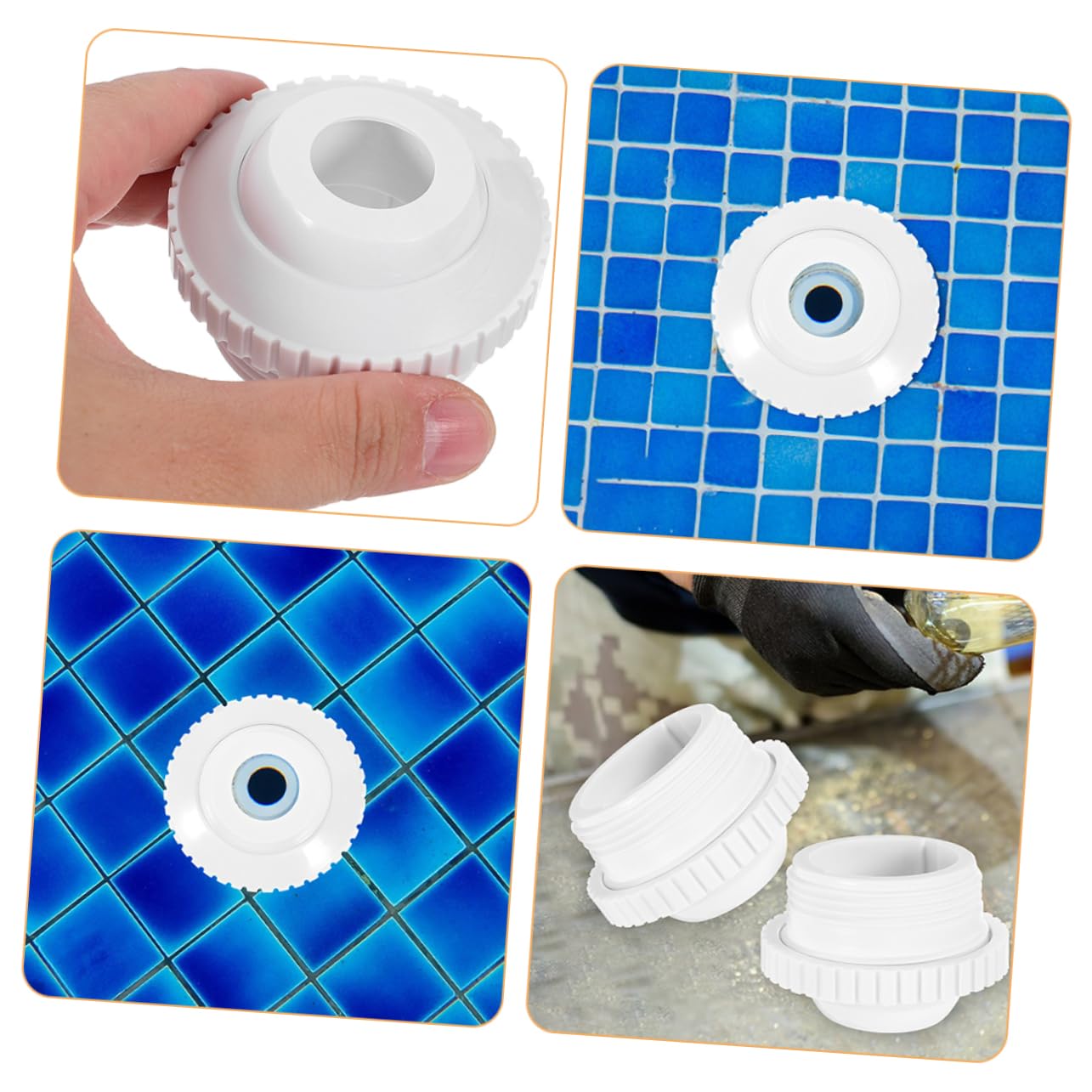 TOYANDONA Masaje De Piscina Natación Accesorios para Piscinas Elevadas Boquilla Accesorios para Piscinas Enterradas Suministros para Piscinas Conector De Chorro De 2 Piezas x 4
