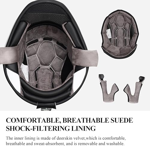 Miniatura 6 de Cascos de motocicleta ligeros de fibra de carbono retro Casco integral Cascos para Motos para hombres y mujeres