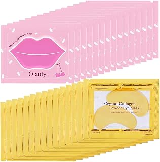 30 Pairs Lip Mask & Eye Mask,24K Gold Gel Under Eye Patches for Puffy Eyes & Dark Circles,Nourishes Lip Eye Skin,Reduce Fine Lines,Bachelorette Party Favors,Skincare,Christmas Stocking Stuffers