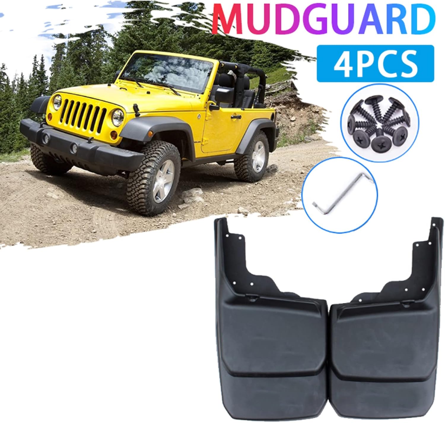 楽天ランキング1位 車のマッドフラップマッドガードスプラッシュガードフェンダーマッドフラップ ジープラングラーjk 07 17 Rachelbaptista Com Br