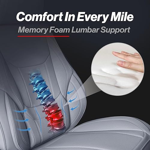 Miniatura 3 de Coverland Custom Car Seat Covers Compatible with 1987-1995 Chrysler Lebaron Convertible - Premium Leather Non-Slip Memory Foam Waterproof Seat Cover