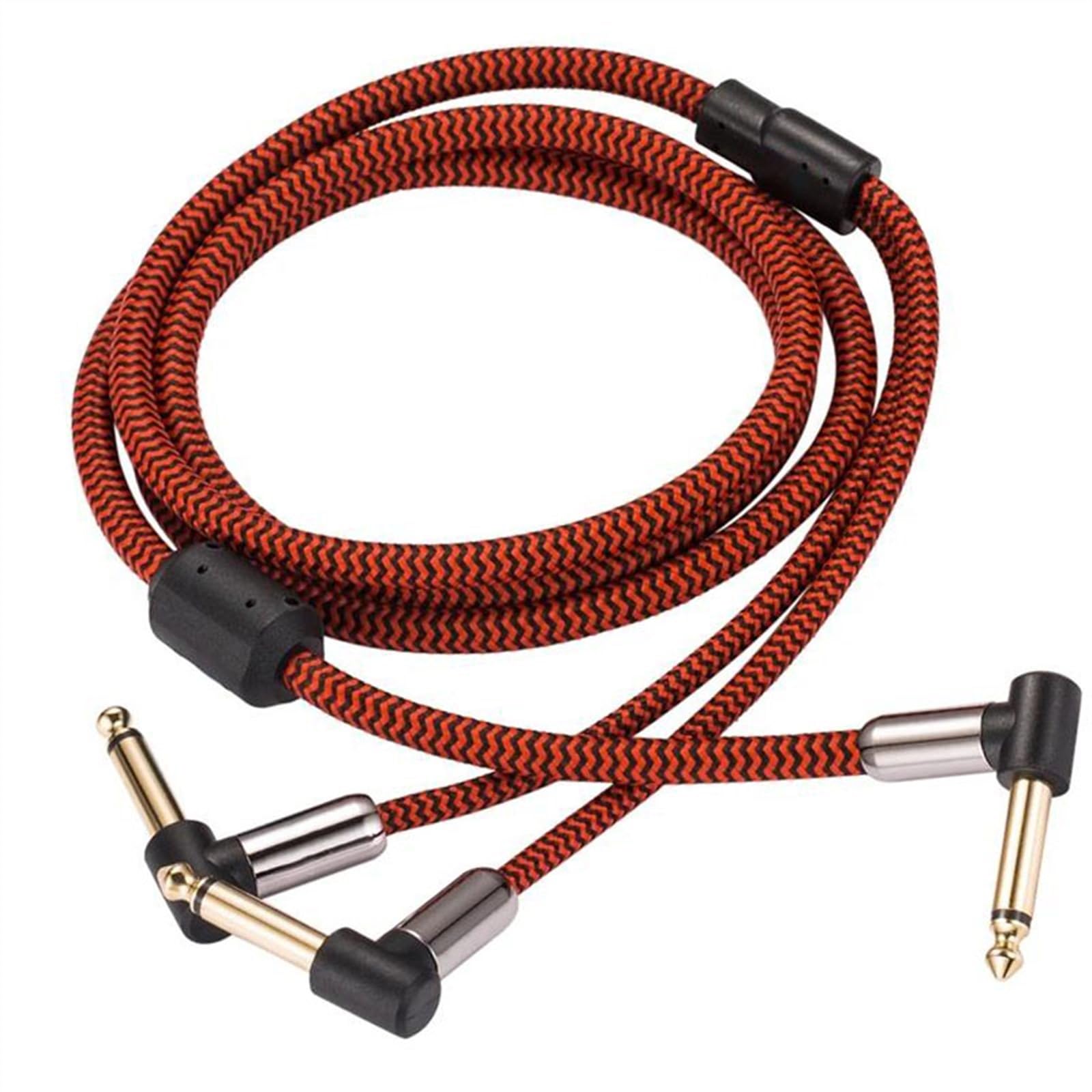 Cables para instrumentos Cable Divisor De 6,35 Mm Con Ángulo De 1/4 De Pulgada A 1/4 De Pulgada Doble Para Protección De Cable De Guitarra Y Mezclador De Sonido(2meter)