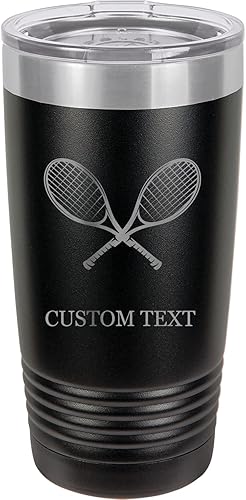 Vaso de acero inoxidable con aislamiento al vacío de 20 onzas personalizado de doble pared grabado láser taza azul café, tenis, personalizado