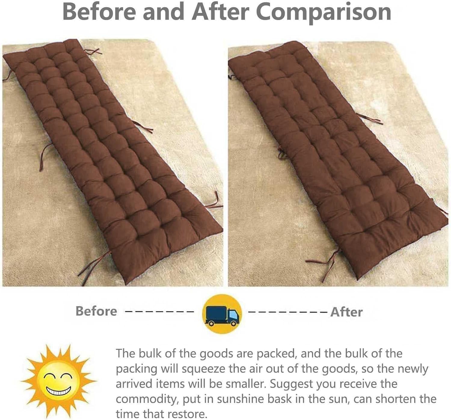 Wysokie oparcie na zewnątrz s wymienny stół bujany krzesło bujane pokrowiec na patio i plażę brązowa leżanka 48 x 15 x 13 cm idealny do relaksu