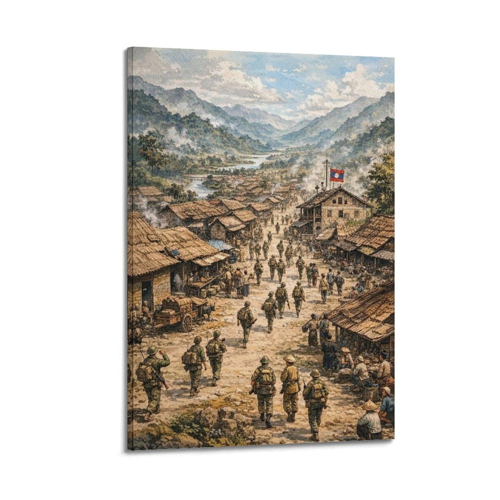 OKAHYS Vintage Military War Artwork Poster Decorative Painting Canvas Wall Artworks Picture 24x36inch(60x90cm)