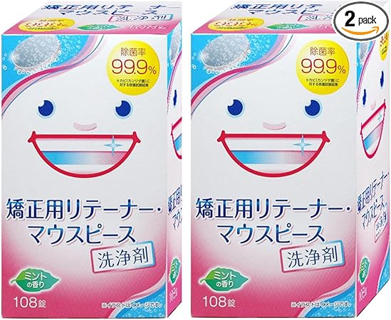 Amazon 矯正用リテーナー マウスピース用洗浄剤 108錠 2個セット 計216錠 大容量タイプ スッキリデント 入れ歯ケア用品 通販 Amazon 矯正用リテーナー マウスピース用洗浄剤 108錠 2個セット 計216錠 大容量タイプ スッキリデント 入れ歯ケア用品 通販