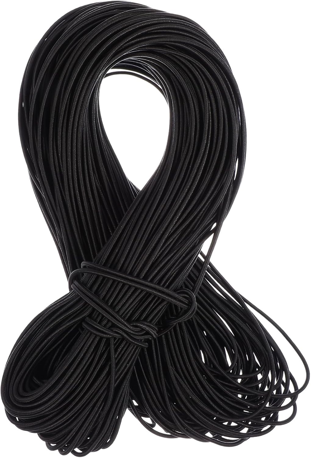 100m Elastic Band Stretch Cord Round String for DIY Stretchy String for Bracelets Black Bungee Cords Elastic Ribbon for Crafting