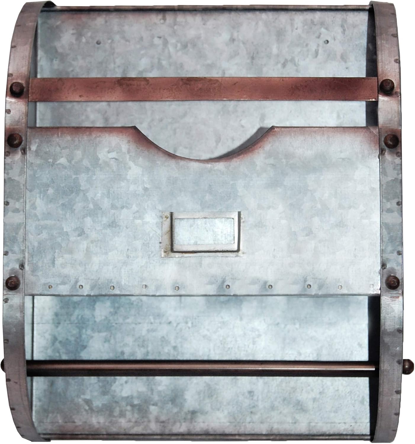 Industrial Nameplate Bathroom Caddy-Galvanized Metal (One Pack) (One Pack)