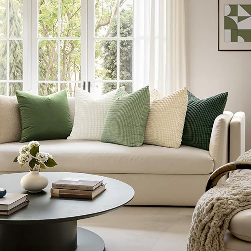 Vista 43 de MIULEE - Fundas de almohada decorativa Funda de cojín suave y sólida para sofá cama Dormitorio.