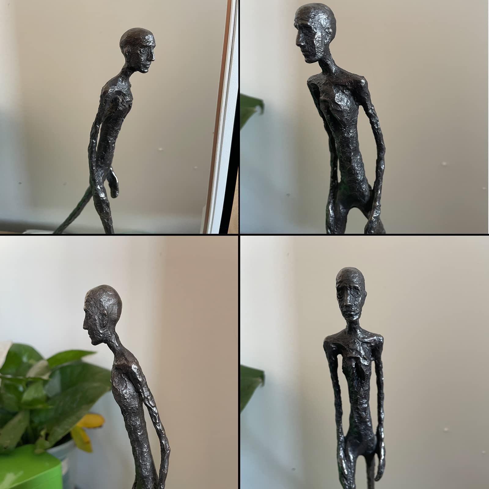 Giacometti Escultura de Bronce,Estatua Abstracta Moderna de Hombre Caminando,Decoración de Arte para Hogar y Oficina