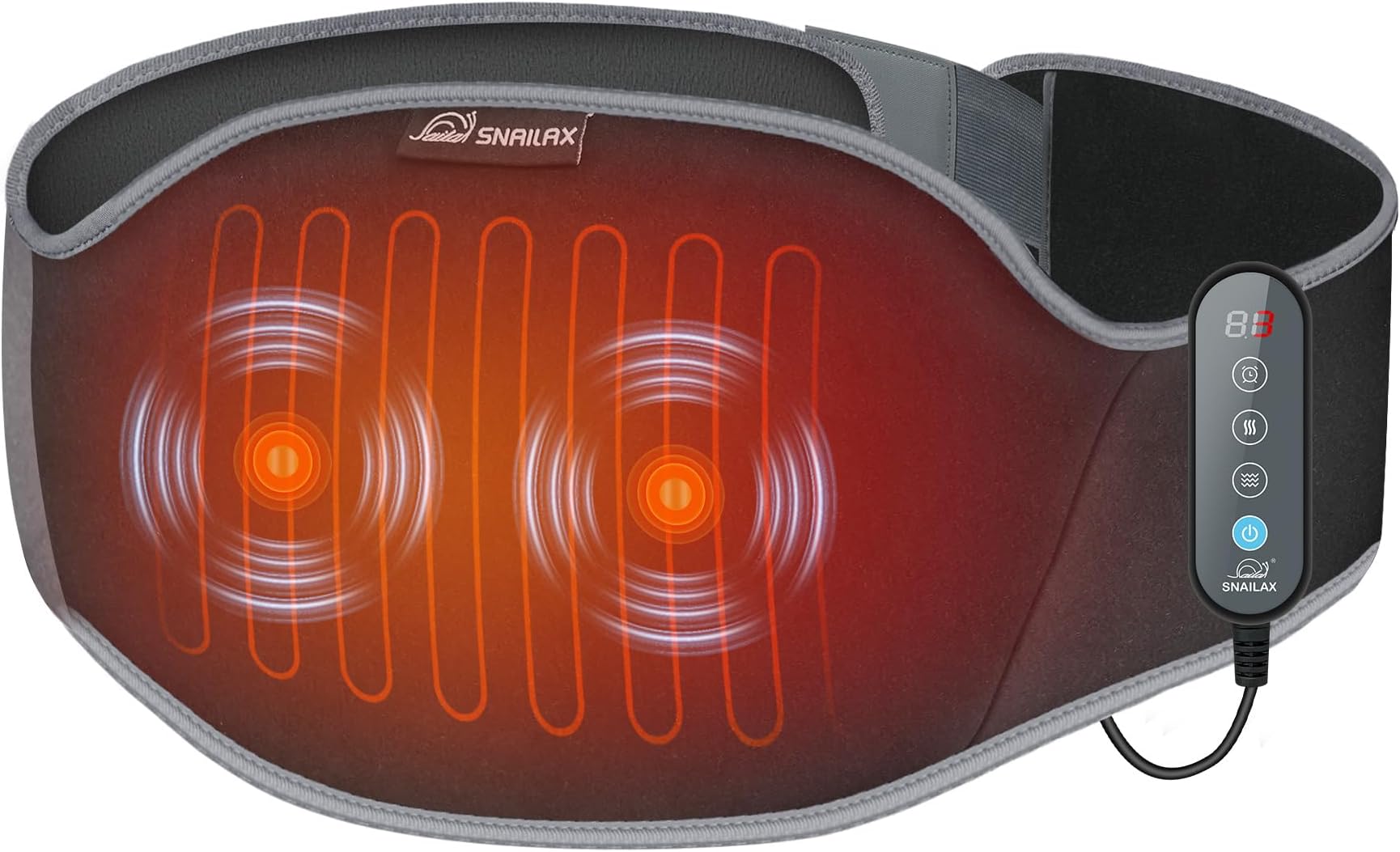 Snailax Heating Pad for Back Pain, Large Heating Pad for Cramps, 6 Heat Setting & 10 Timer Settings, 3 Vibration Modes, Heated Pad with Adjustable Strap, Lower Back Massager, Gifts for Mom, Dad