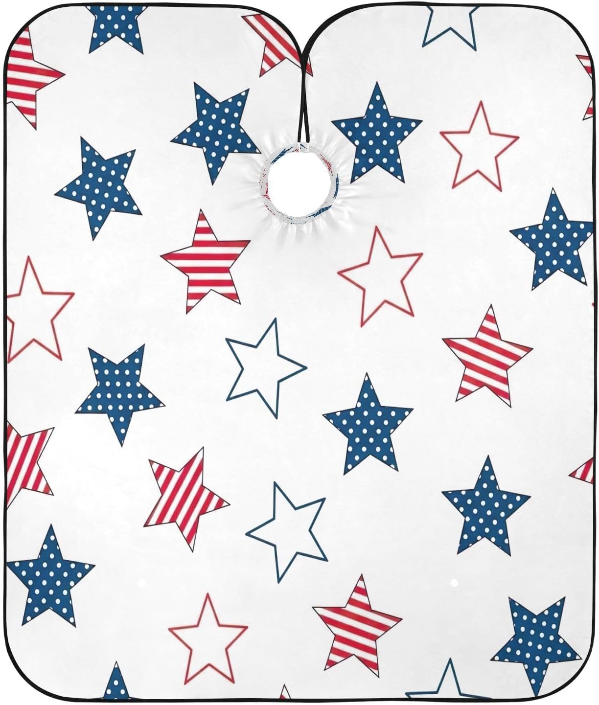 Stars Us Flag White Haircutting Cloth, Polyester Hair Cutting Cape, Haircut Apron for Women
