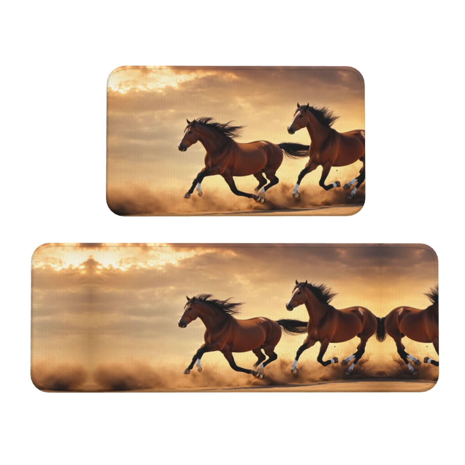 Tapis de cuisine étanches EdWal lot de 2 tapis de protection antidérapants à rayures pour bureau