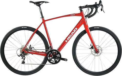 HEAD Pava - Bicicleta de carretera de aluminio de 22 velocidades con horquilla de carbono en 4 tamaños