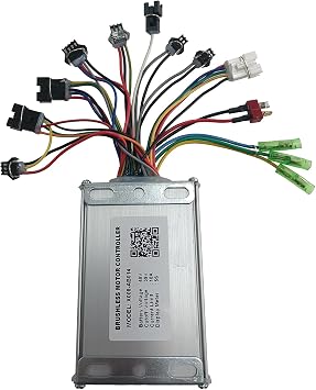 Electric Bicycle Controller, X008-AB014 48V 18A Motor Speed Brushless Controller for Electric Bicycle, E-Bike Scooter Electric Scooter Tricycle Display Meter 5S 48V Electric Speed Controller