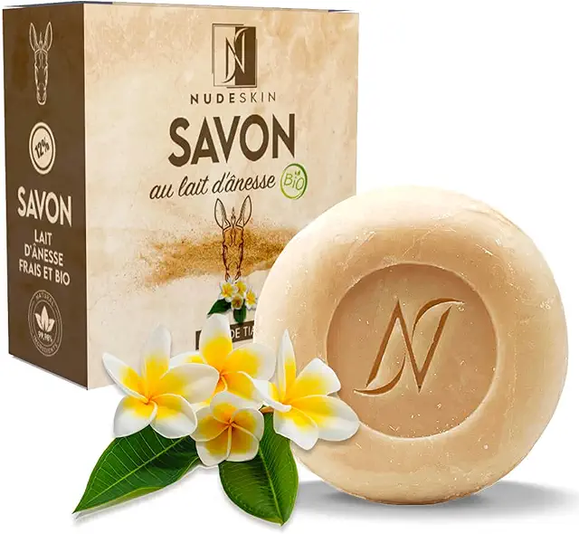 Savon au Lait d'Anesse Nude Skin® - 100g Fleur de Tiaré pour Visage et Corps