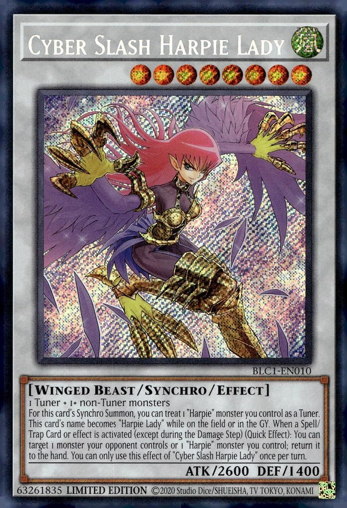 Cyber Slash Harpie Lady - BLC1-EN010 - Secret Rare - Limited