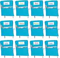 Bolsillos Silla Aula 24 Unidades - Tela Oxford 900D 40x43cm Con Etiquetas