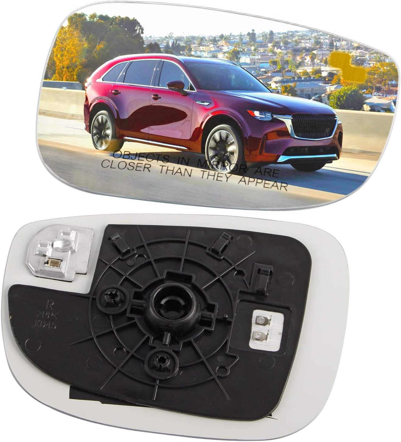 vierzweites Right Heated Replacement Mirror Glass with Blind Spot for Mazda CX-5 / CX-9