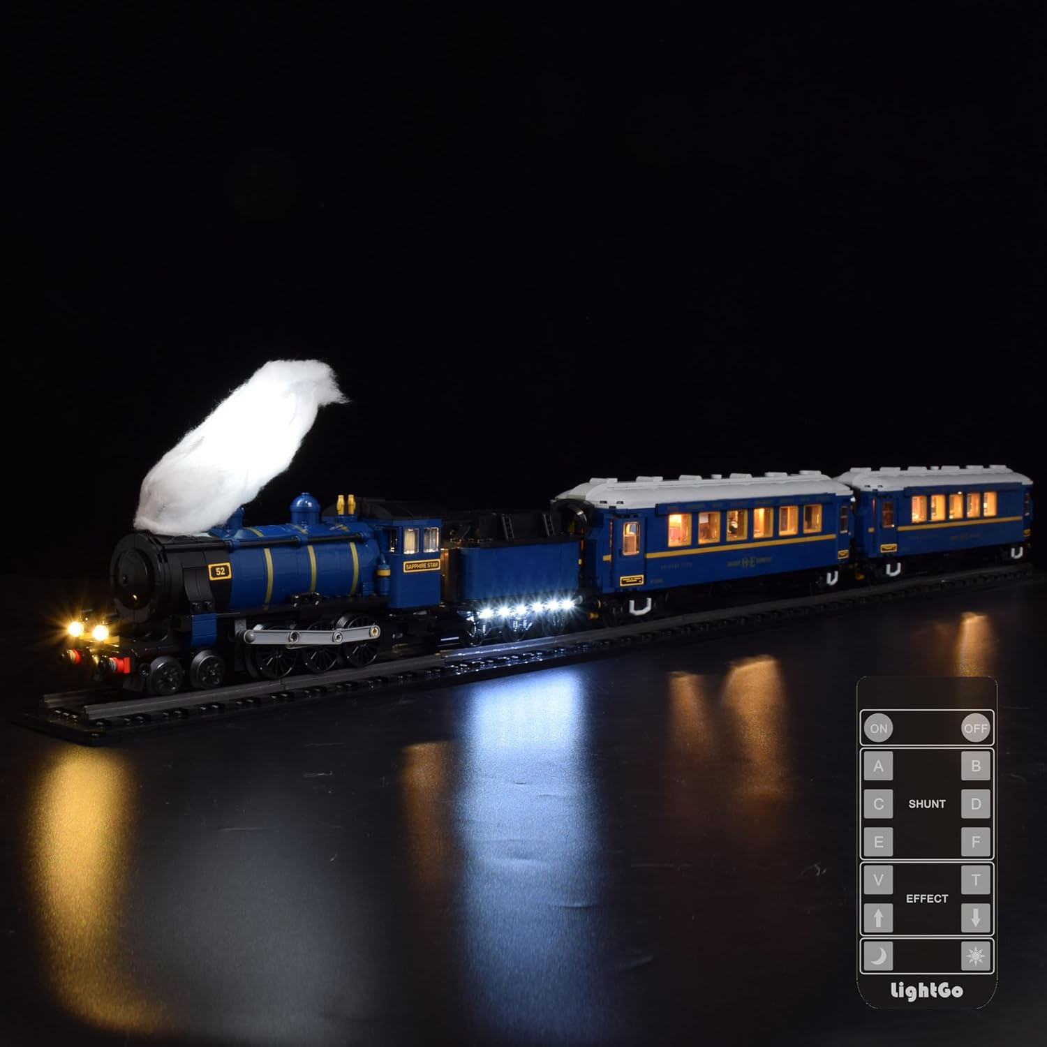 LightGo LED Lighting Kit Designed for Lego Ideas 21344 The Orient Express Train Building Set - Not Include Model (Remote Version)