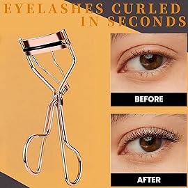 Acavado Professional Eyelash Curler with Lash Comb - Award-Winning Design - Pinch-Free, Effortless Curl for a Lash-Lift Effect in Seconds, Perfect for Home or Travel, Gold