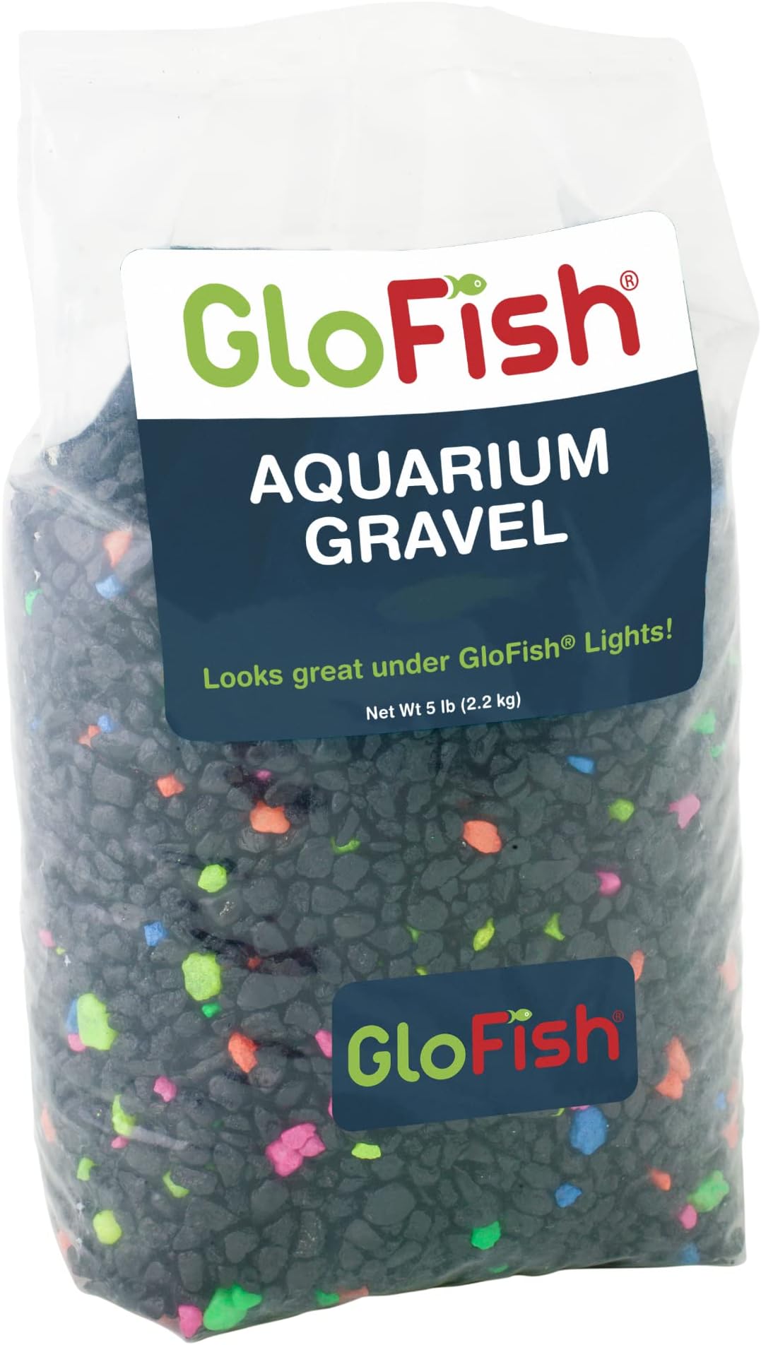 GloFish Aquarium Gravel, Black With Fluorescent Accents, 5 lbs