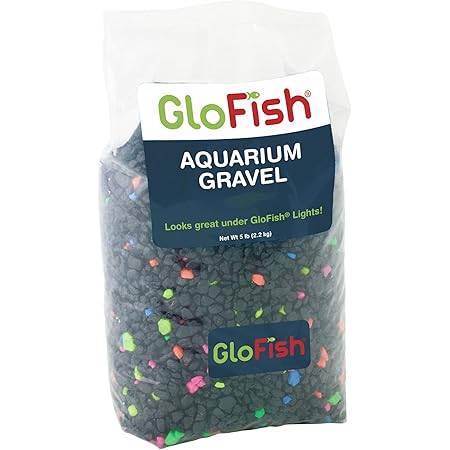 Amazon.com : GloFish Aquarium Gravel, Fish Tank Gravel, Black With ...