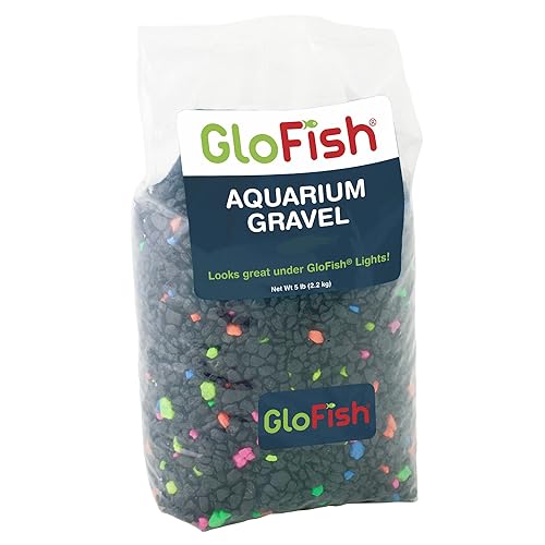 GloFish Aquarium Gravel, Fish Tank Gravel, Black With Fluorescent Accents,