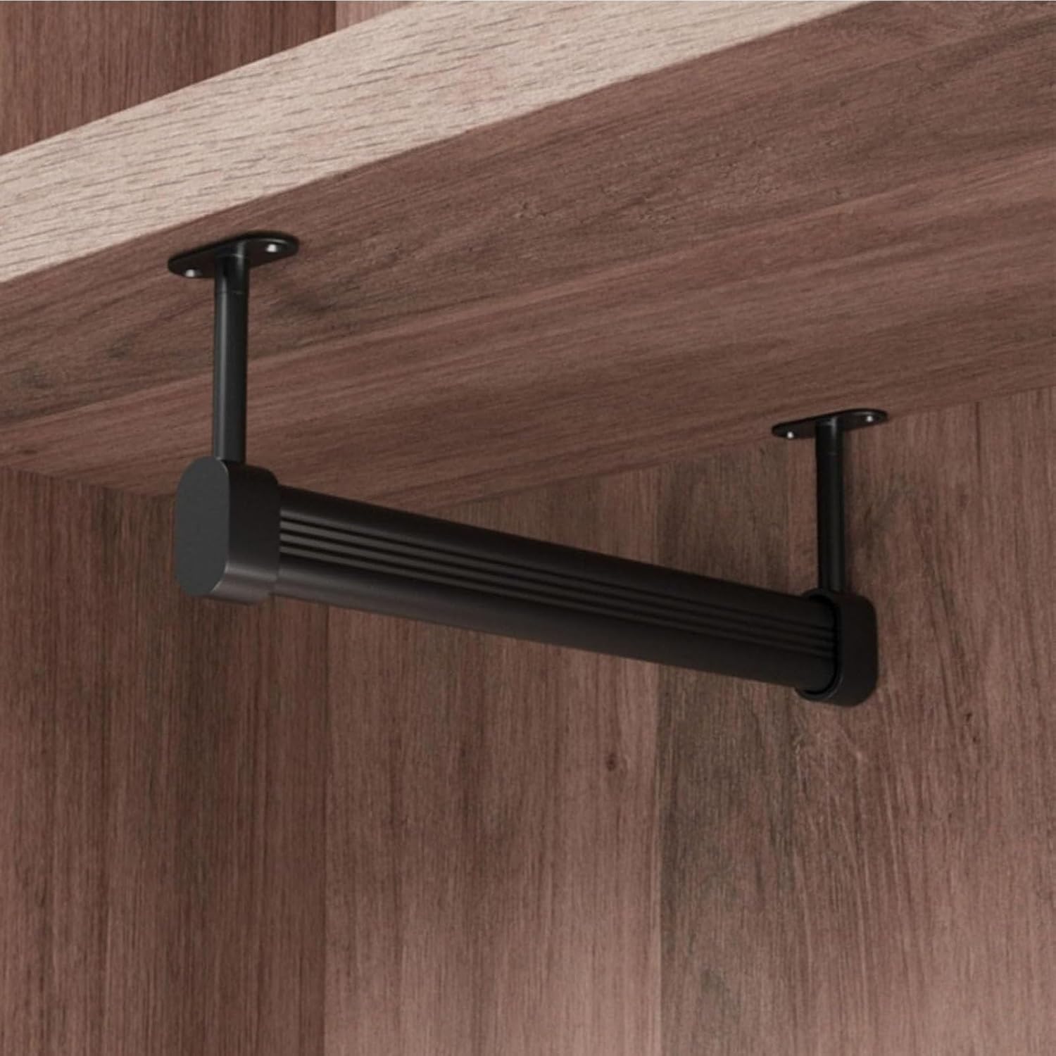 Closet Rod,U Shaped Adjustable Wardrobe Poles for Hanging Clothes,Heavy Duty Closet Hanging Rod for Wardrobes(Champagne,50cm/19.7in)