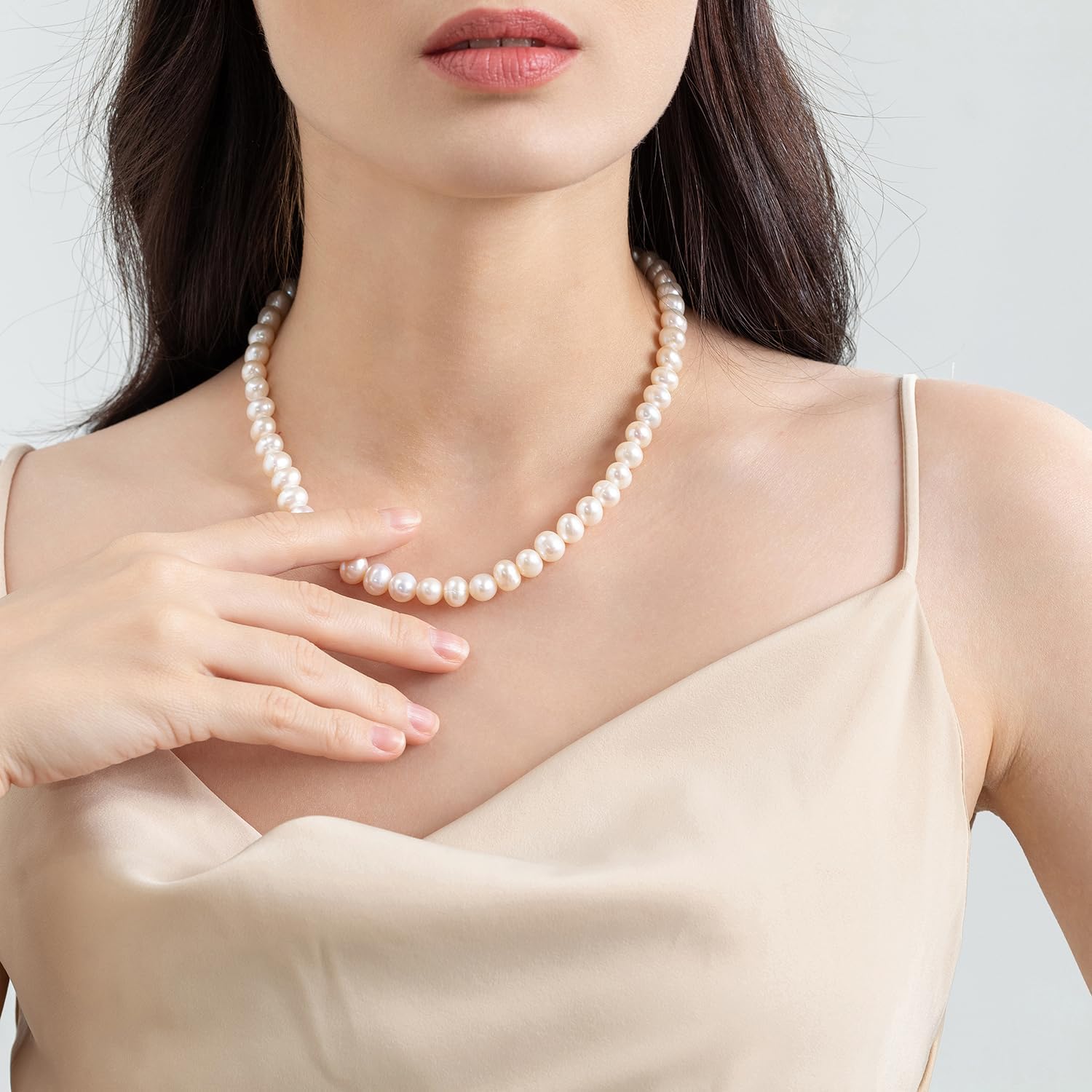 Freshwater Cultured Pearl Necklace for Women Includes Stunning AAA+ Quality 20 inch Pearl Necklace and Luxury Gift Box Jewelry for Women