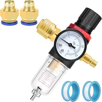 Pressure Regulator Compressed Air 1/4 Inch Water Separator