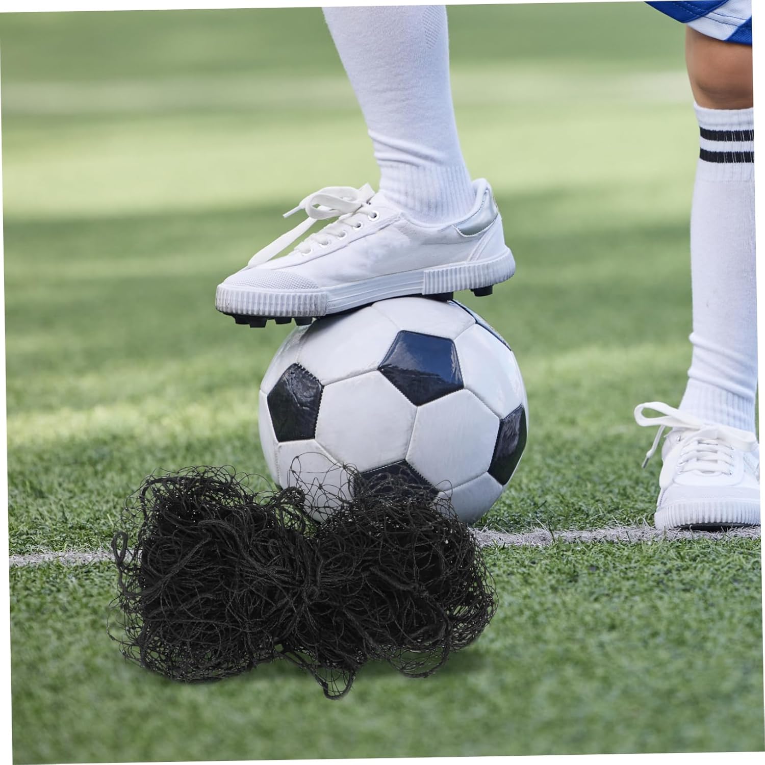High Density Woven Soccer Goal Replacement Net Weatherproof Sports Netting for Backyard Field Training Adaptable Robust Design for Enhanced Practice Focus