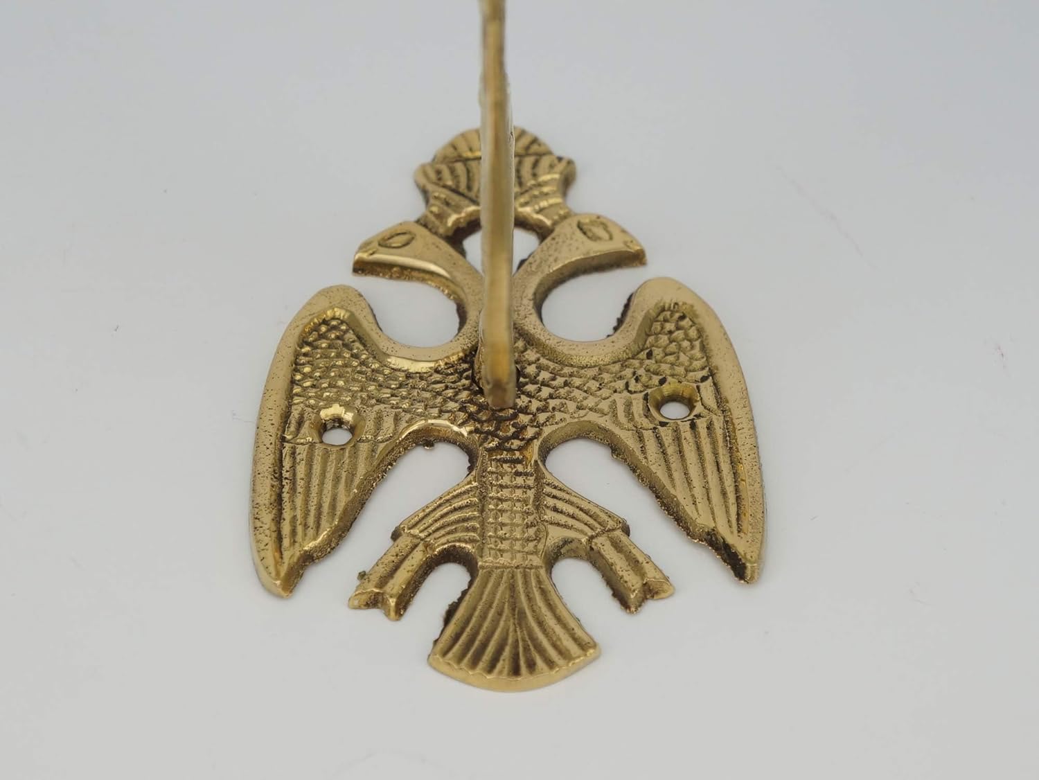 BlessedMart Byzantine Wall Mount Bracket for Orthodox Vigil Lamps 17cm (6.69″) - Metal Hook Holder for Vigil Lamps with Double-Headed Eagle Design