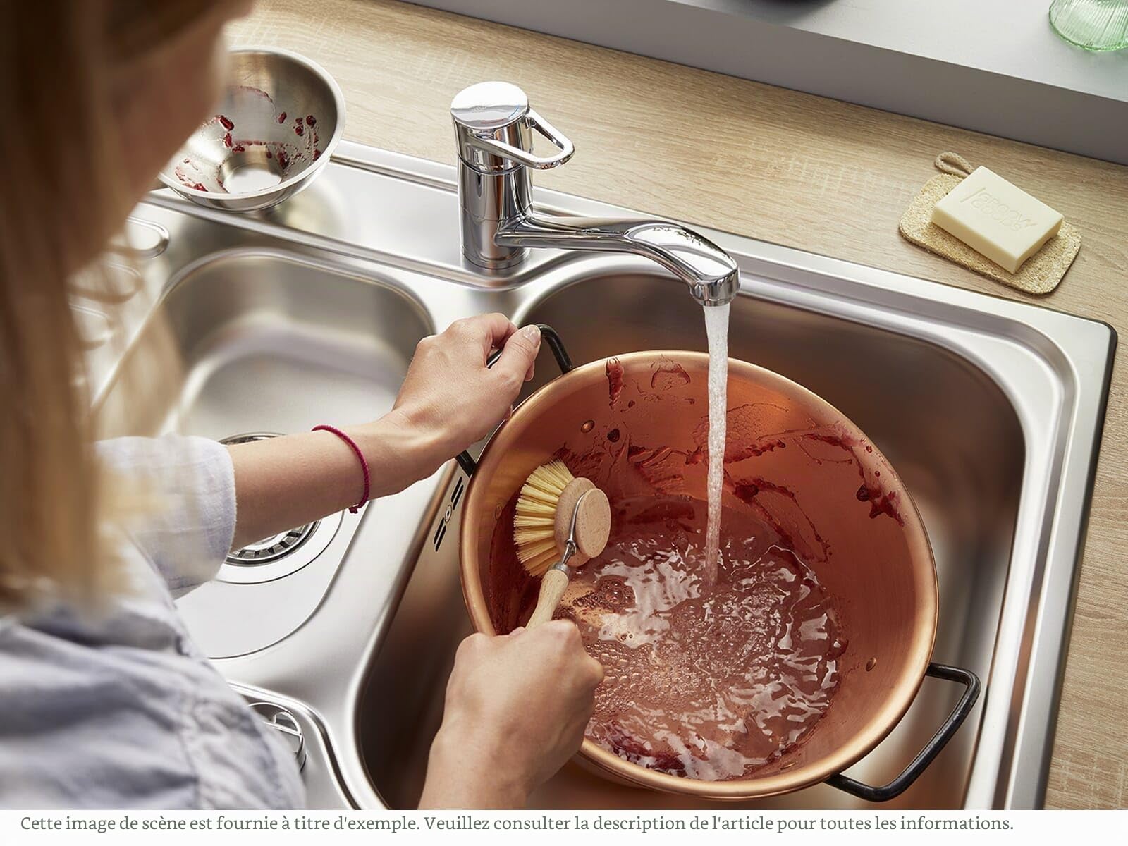 BLANCO WEGA II Robinet de cuisine chromé haute pression Clapet anti-retour Cartouche en céramique Qualité de l'eau garantie et économie d'eau