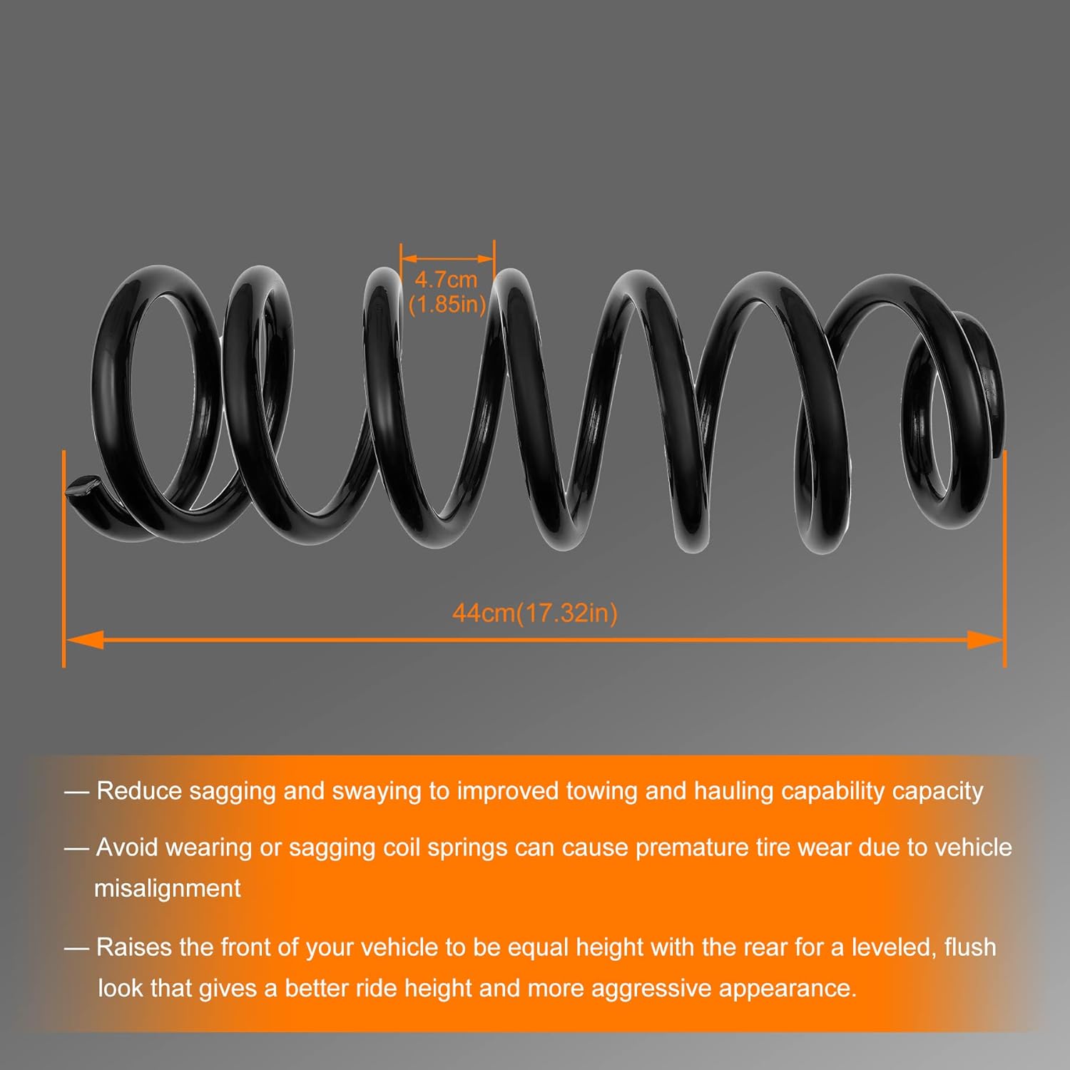 Rear Coil Spring Set Compatible with 2009-2018 Ram 1500 2wd 4wd Provide 50% Carrying Capability