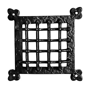 Shristy Hardware Alemeth? Black Antique Iron Door Grill (Black Powder Coated Finish) - Supplied as 1 Piece Per Pack