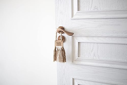 Miniatura 3 de Decocove Letrero de cueva de bebé, guirnalda de cuentas de madera, decoración de pared bohemia para niñas y niños, decoración neutra para el hogar,
