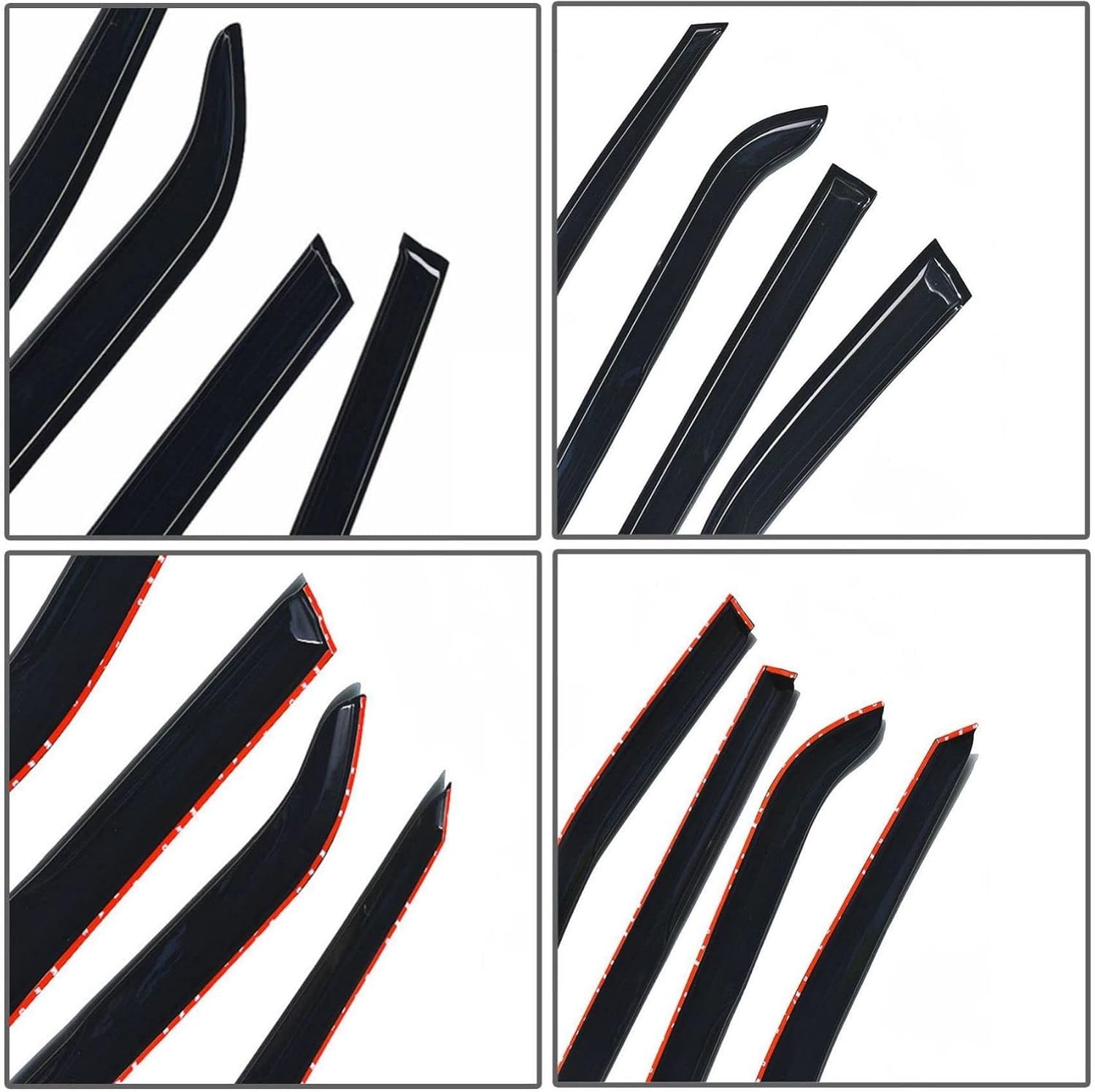Window Visors Rain Guards Deflectors - 4-Pack Side Window Deflector Vent Shade for Car Windows Tape-On Outside Mount Acrylic Sun Rain Guard Replacement for Explorer 2011-2019