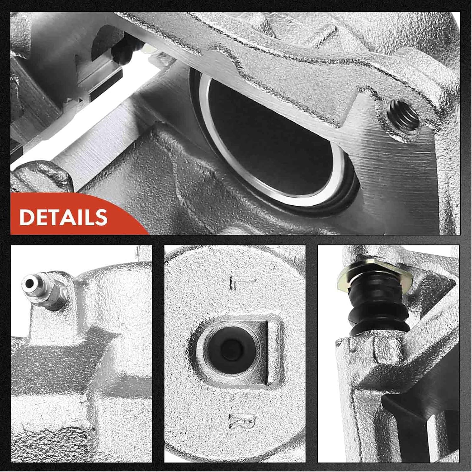 A-Premium Front Disc Brake Caliper Assembly with Bracket Compatible with Select Chevy, Pontiac and Saturn Models - Malibu 2004-2012, G6 2005-2010, Solstice 2006-2009, Aura 2007-2009, Sky 2007-2010