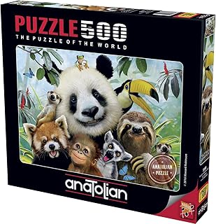 Anatolian 100534247 Puzzle: 500 Zoo Selfie=, Multicolor