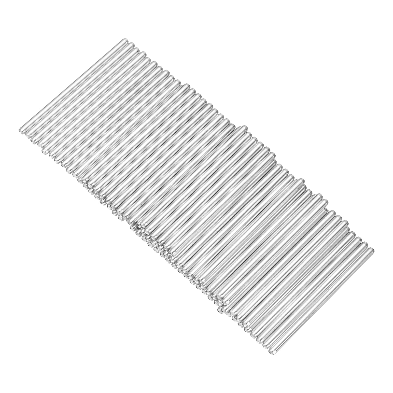 sourcing map 80pcs 2mmx40mm Toys Shaft Round Rod Axles Drive Shaft Silver — image 1