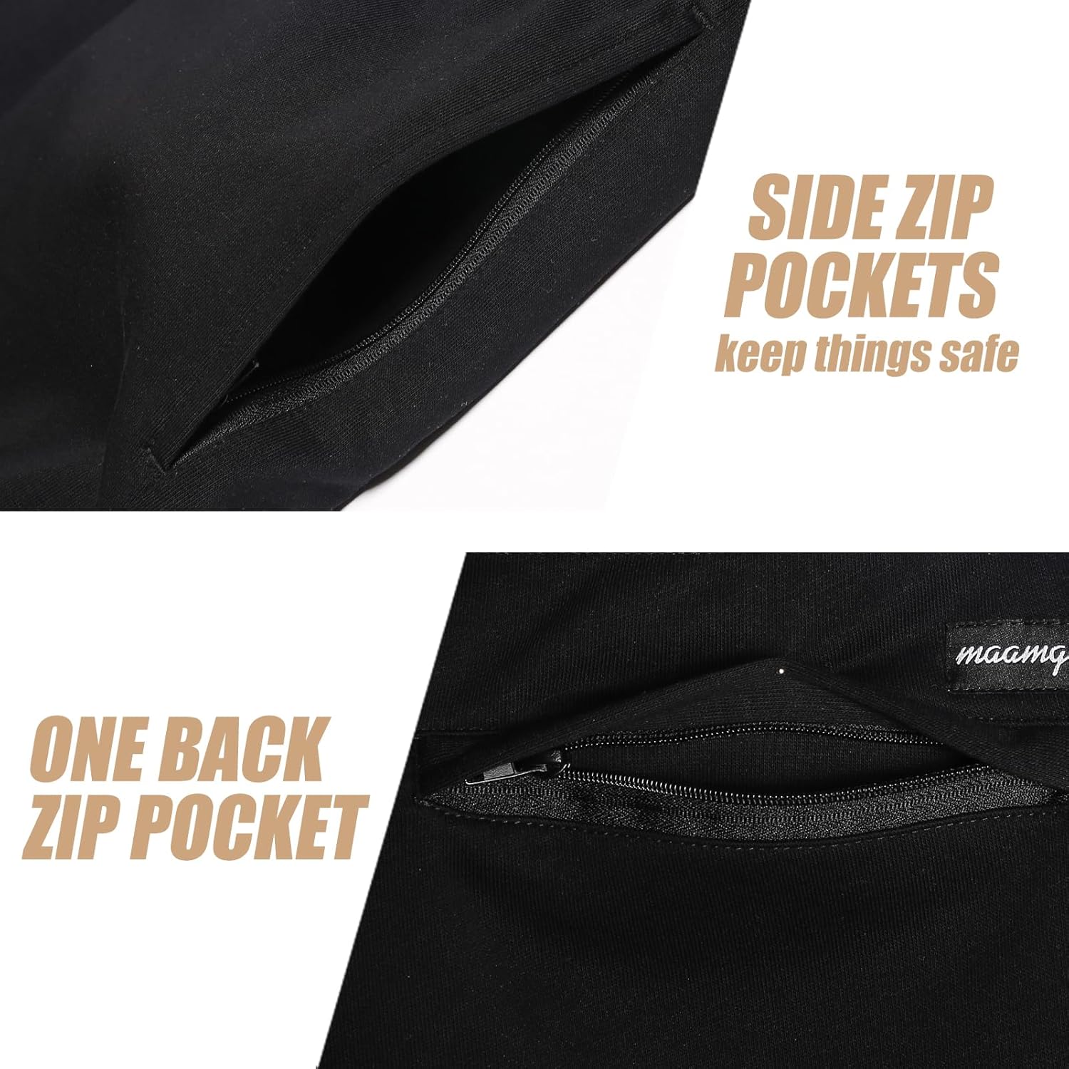 maamgic Mens Athletic Gym Shorts 5/7" Elastic Waist Casual Pajama Pocket Jogger Men Workout Short Pants - Image 3