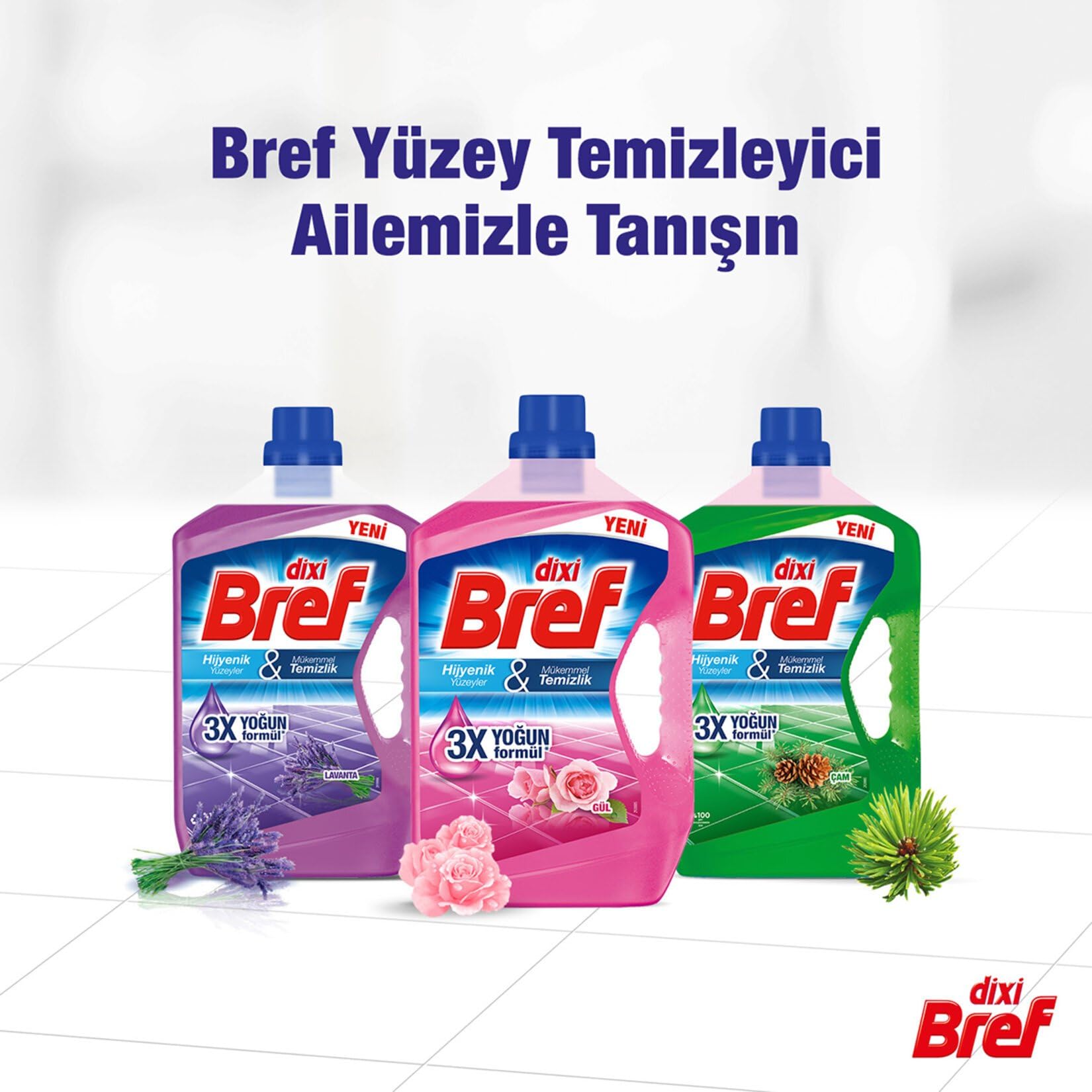 Bref Dixi Yaban Gülü Kokulu Yüzey Temizleyici, 1 x 900 ml 2li paket